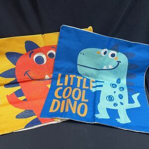 Dinosaur Set of 2 Pillow Case Cover Cool Little Dinosaur and Hello 21” X 21”